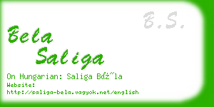 bela saliga business card